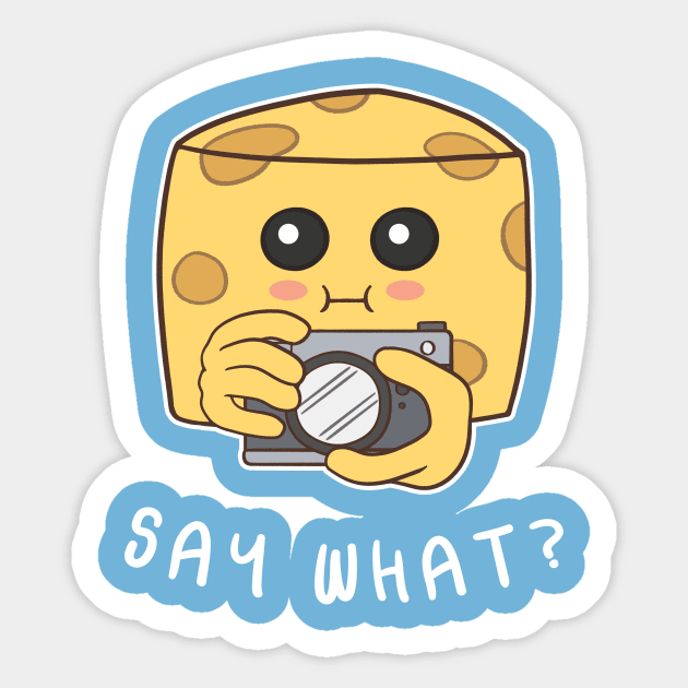 Say what? - pun life Sticker by stephen0c